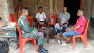 Babinsa Kopda Ahmad Sajani Ajak Warga Jaga Kerukunan di Wilayah Binaan