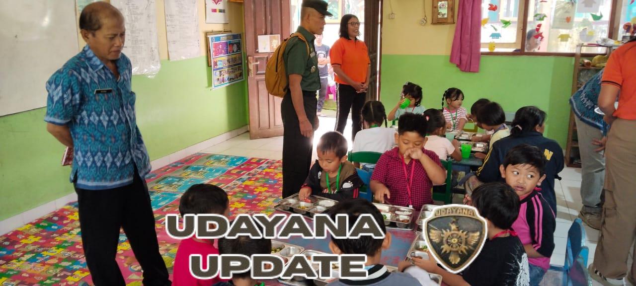 Tingkatkan Kesehatan Anak, Danramil dan Forkopimcam Hadiri Program Makan Gizi Gratis