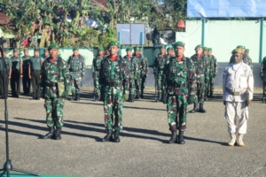 Dandim 1621/TTS Membacakan Amanat Kasad dalam Upacara Bendera 17-an