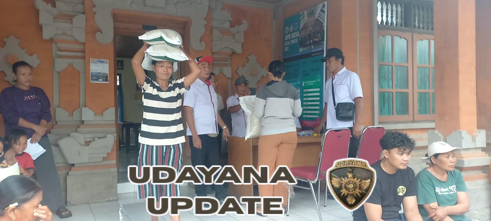 Serka Dewa Putu Jana Pastikan Penyaluran Beras CBP di Desa Temesi Tepat Sasaran