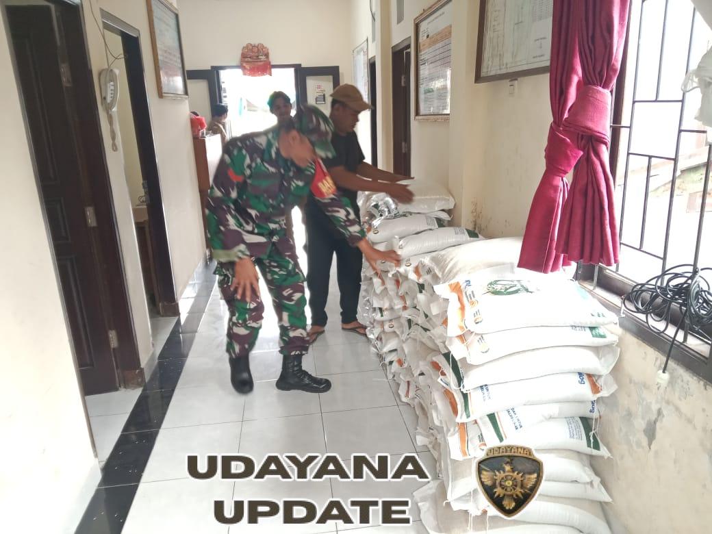 Dampingi Penyaluran Beras, Bentuk Dukungan Kodim 1626/Bangli Dalam Program Pemerintah