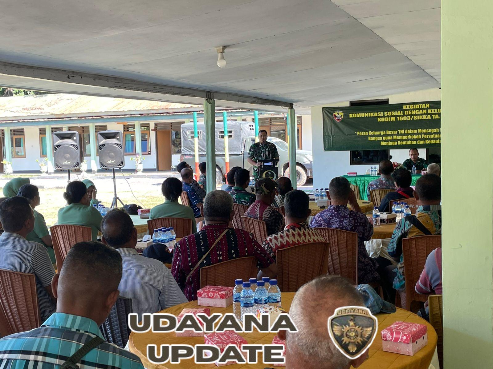 Wujudkan Kebersamaan, Kodim 1603/Sikka Gelar Komsos dengan Keluarga Besar TNI