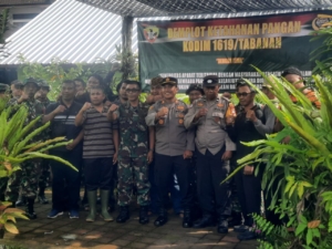 Program Hanpangan Koramil Kerambitan, Kasdim Tabanan Bersama Forkopimcam Tebar Bibit Ikan Nila
