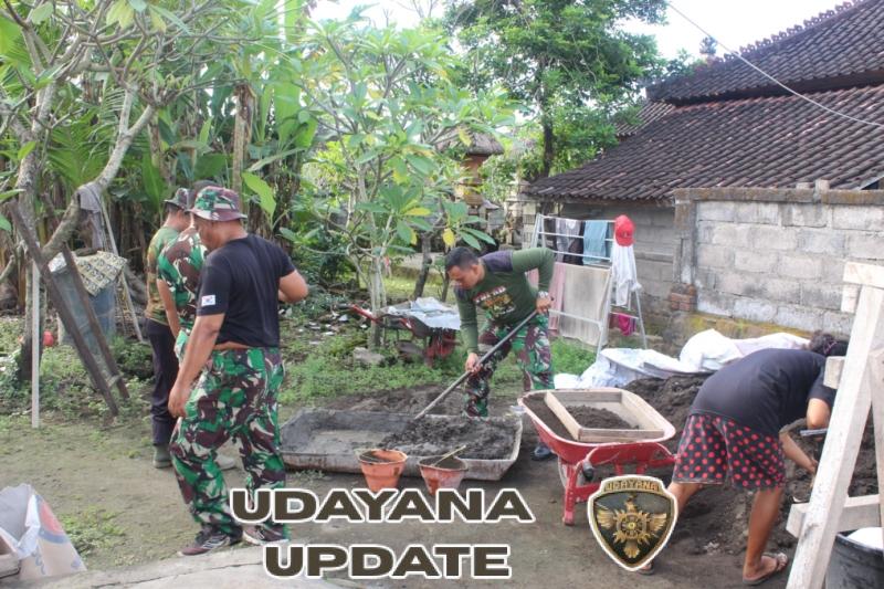 Kepedulian TNI Nyata, Danramil Sukawati Pantau Langsung RTLH Warga Rentan di TMMD 125