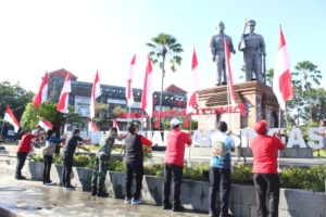 Tumbuhkan Semangat Nasionalisme, Dandim Tabanan dan Forkopimda Galakkan Pemasangan Bendera Merah Putih
