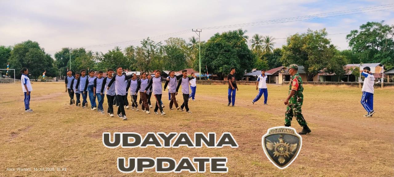 Dukung Dunia Pendidikan, Babinsa Ende Dampingi Siswa SMA Ndondo Latihan PBB