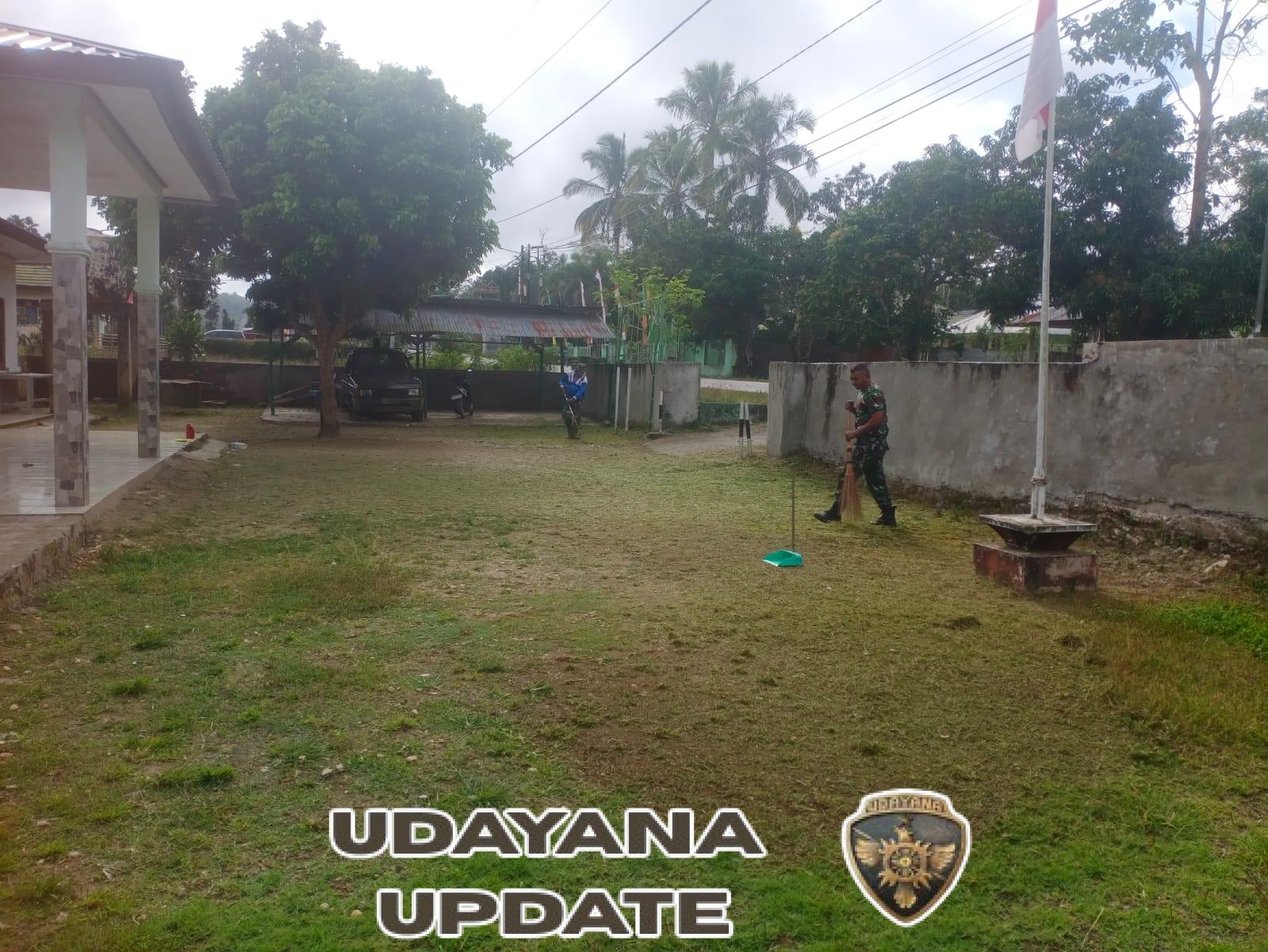 Tingkatkan Kerapian Satuan, Koramil 01/Loli Gelar Pembersihan Makoramil