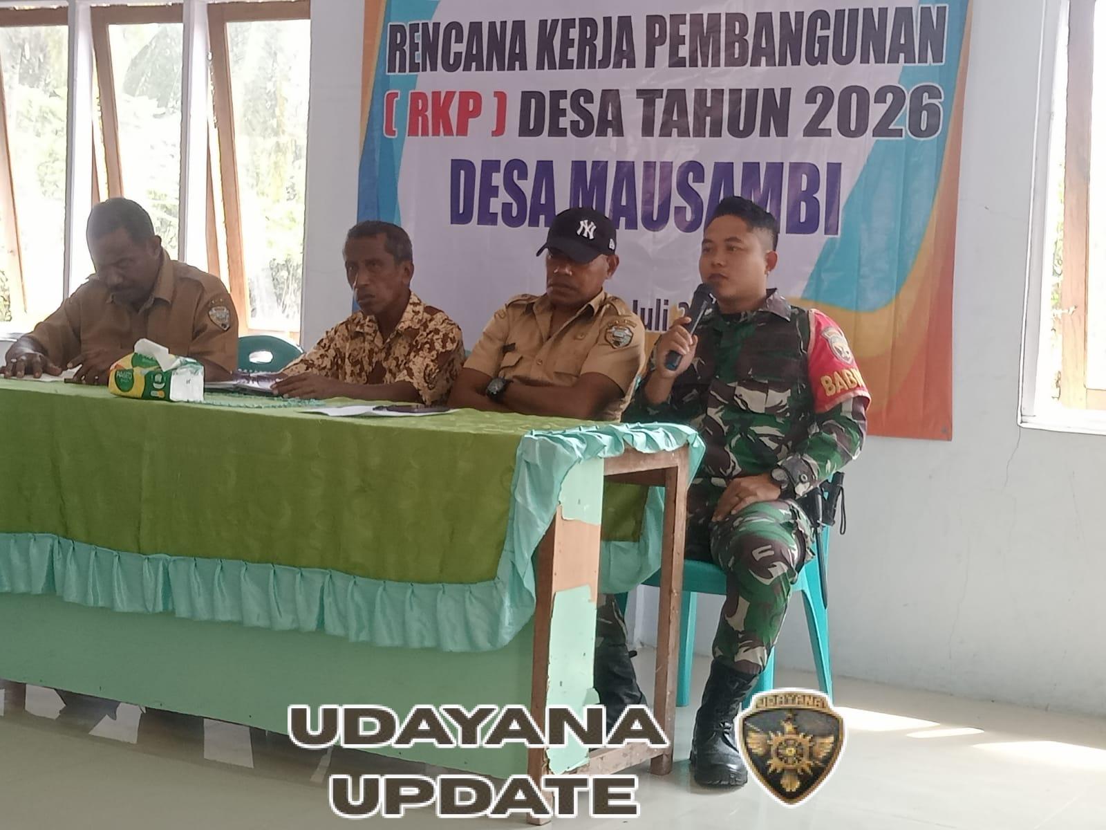 Babinsa Kodim 1602/Ende Perkuat Kemanunggalan TNI-Rakyat Lewat Komsos di Desa Mausambi