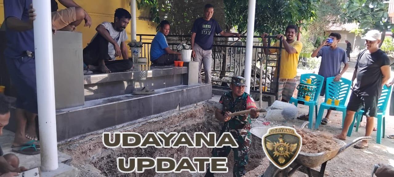 Turut Berbelasungkawa Babinsa Melayat ke Rumah Warga Binaan Yang Meningal