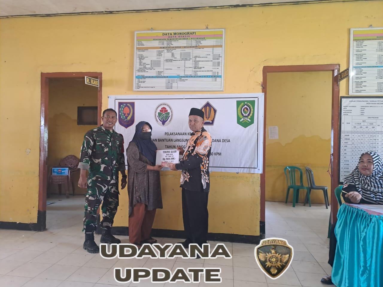 Babinsa Desa Bugis Pastikan Penyaluran BLT Tepat Sasaran di Kecamatan Sape