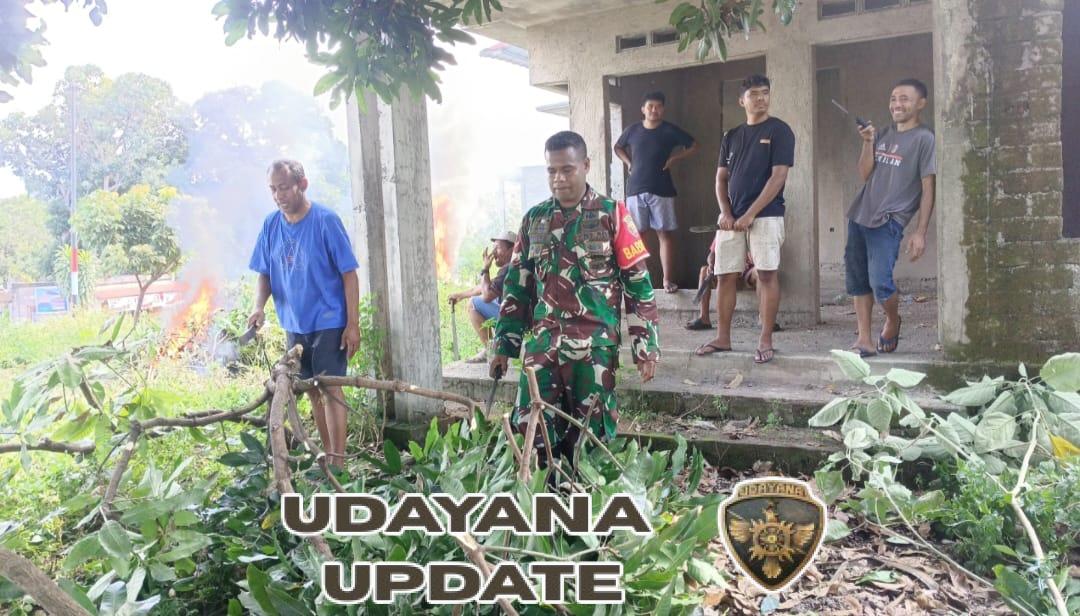 Babinsa Kodim 1602/Ende Aktif Jalin Komunikasi dan Kerja Bakti di Kecamatan Ndona