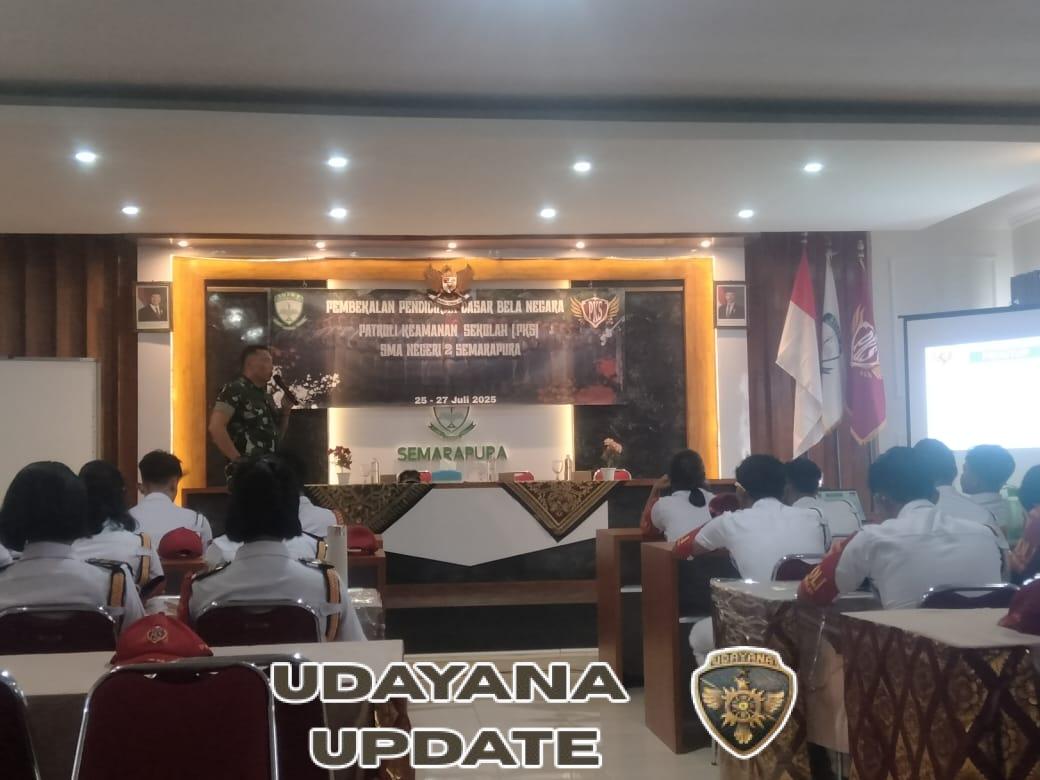 Tumbuhkan Semangat Juang, Pasips Kodim Klungkung Laksanakan Penguatan Bela Negara di SMA Negeri 2 Semarapura
