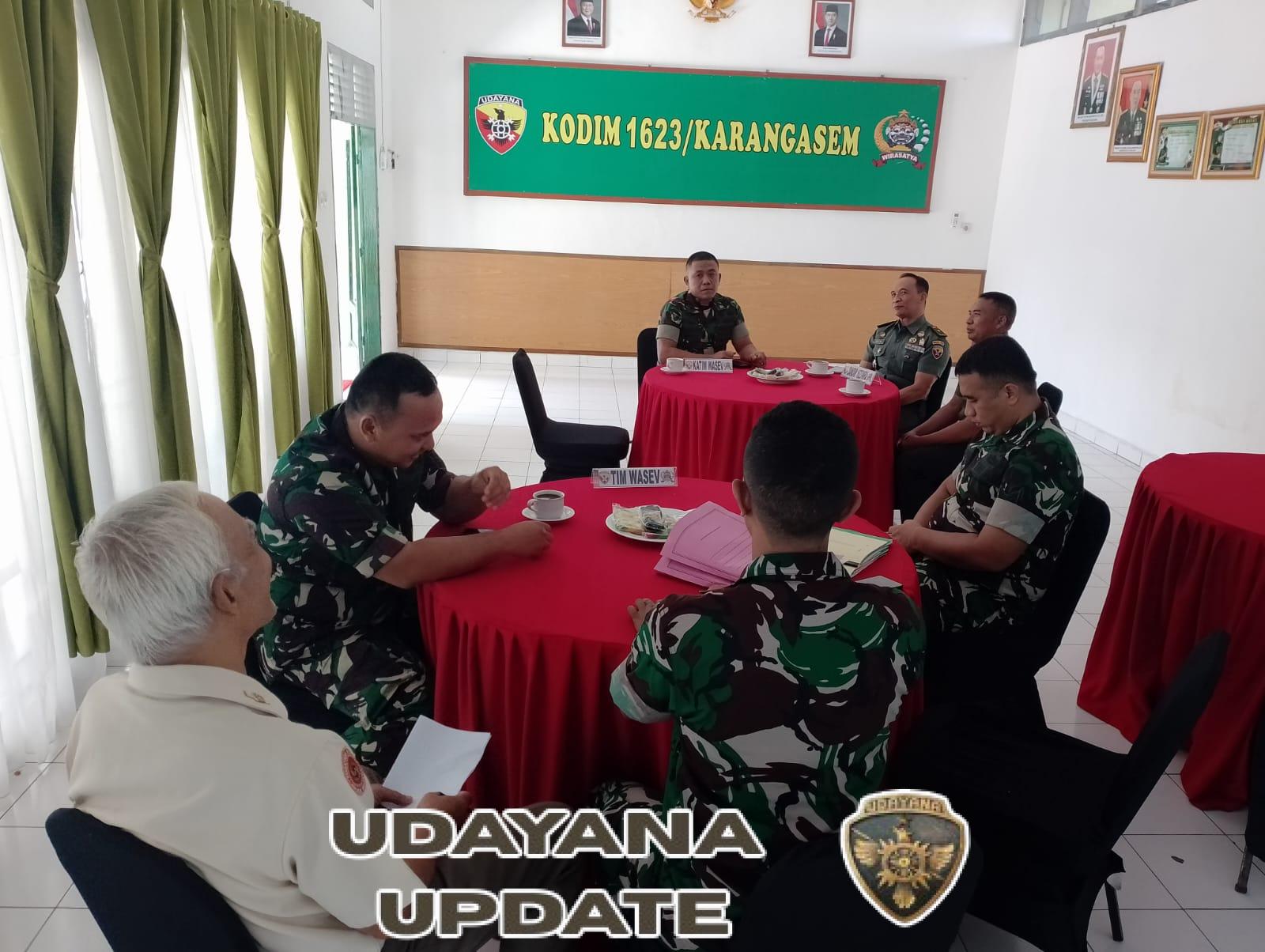 Kasdim1623/Karangasem sambut kunjungan tim Wasev Sterad