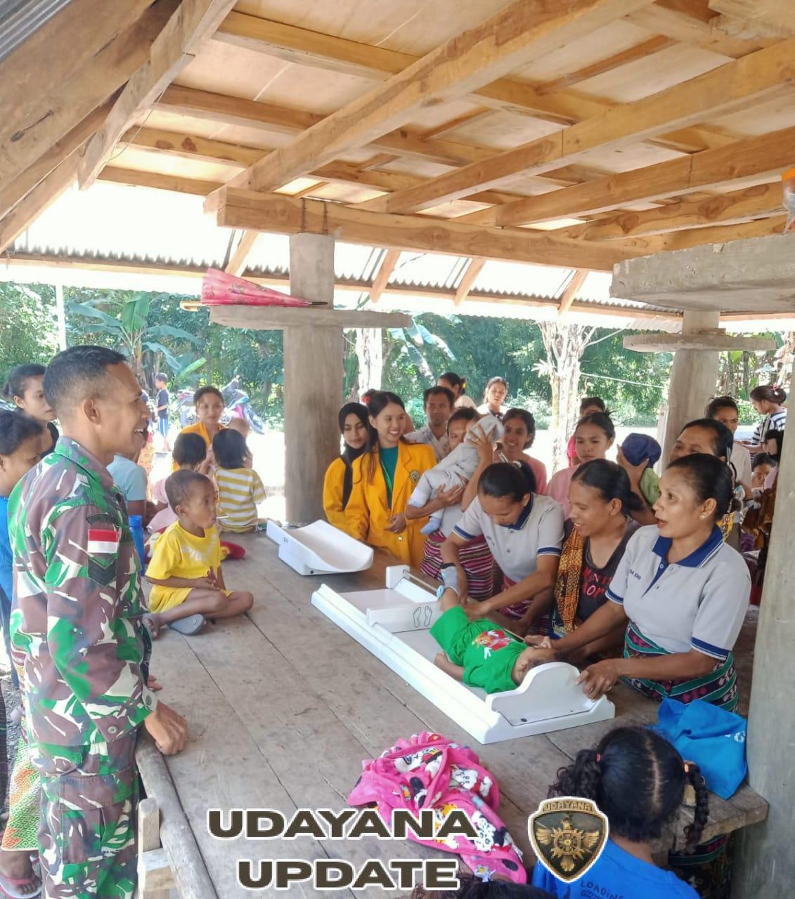 Wujudkan Balita Sehat, Babinsa Koramil 1618-04/Bisel Dampingi Kegiatan Posyandu di Desa Binaan