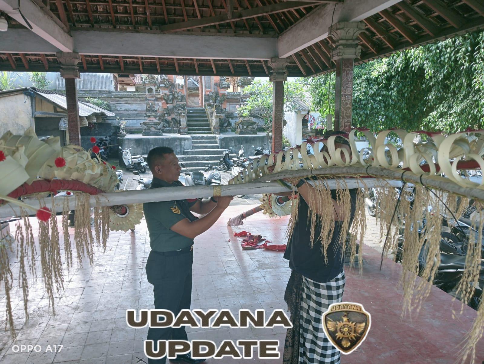 Babinsa Hadir di Tengah Warga, Ciptakan Rasa Aman dalam Persiapan Puja Wali