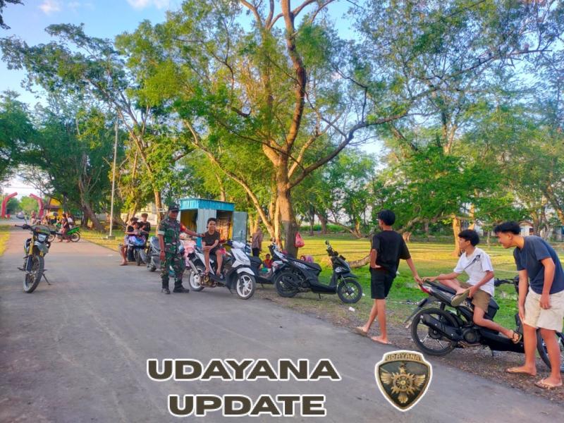 Babinsa Patroli Wilayah Bendungan Pengga, Tekan Aksi Balap Liar