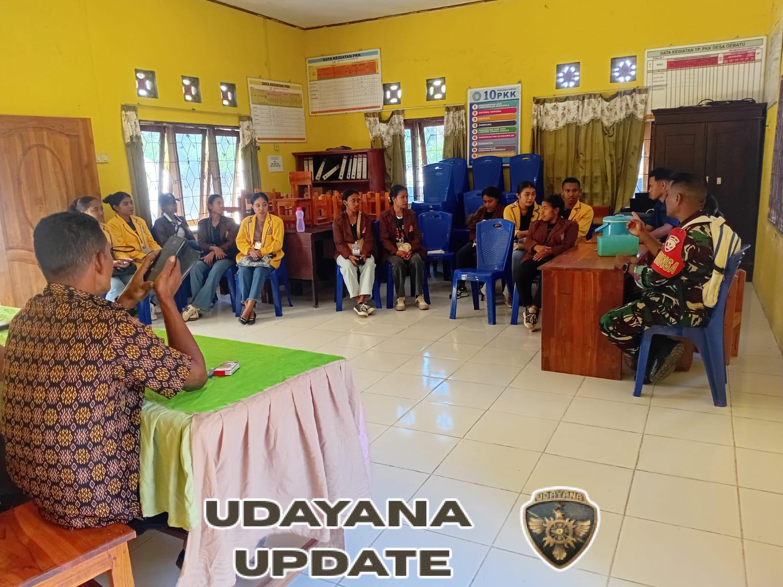 Komsos Bersama Perangkat Desa Oebatu, Kodim 1627 Dorong Pembentukan Gugus Tugas dan Siaga Darah