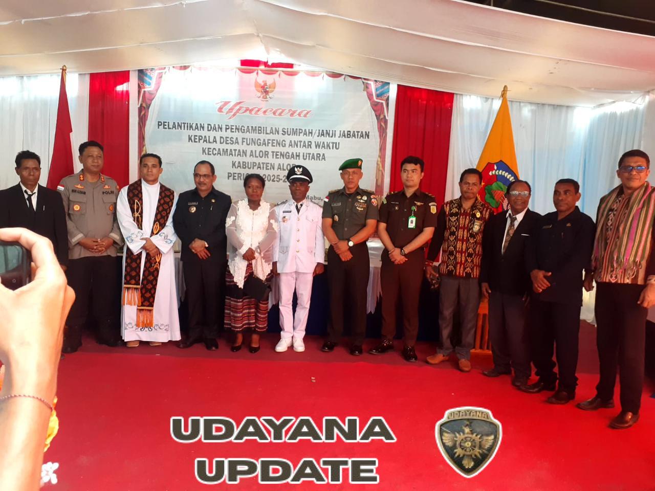 Kasdim 1622/Alor Dukung Pelantikan Kades Antar Waktu Desa Fungafeng