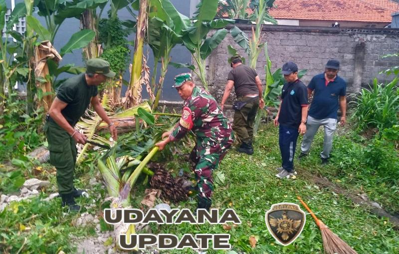 Ciptakan Lingkungan yang Sehat dan Bersih Babinsa dan Warga Laksanakan Bersih Lingkungan