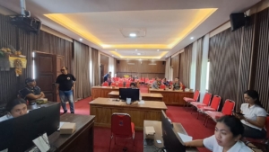 Serma I Gusti Kompyang Surya AP Hadiri dan Amankan Proses Seleksi Kasi Pemerintahan Desa Puhu