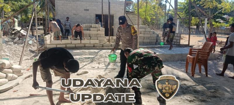 Serda Demsi Taek Ajak Warga Mbiulombo Jaga Keamanan Saat Bekerja Bangun Rumah