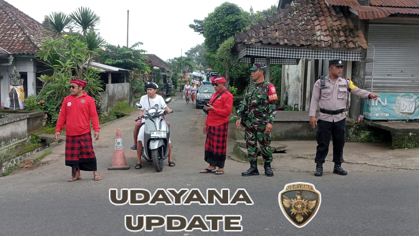 Peltu I Wayan Sujana, Babinsa Tamanbali Melaksanakan Pengamanan dan Pengawalan Kegiatan Nganyut