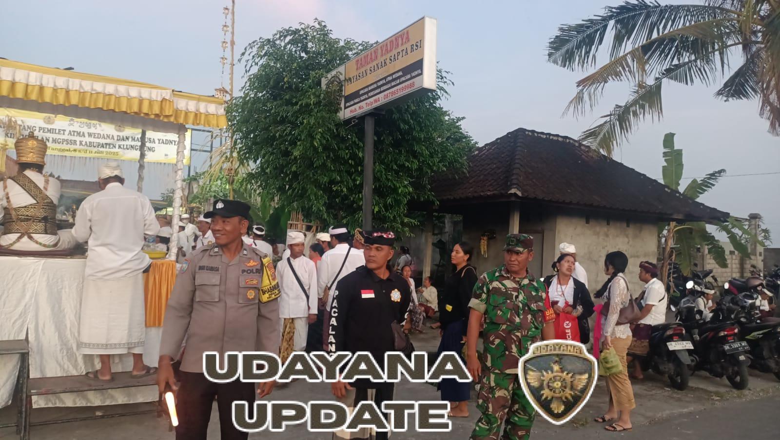 Ratusan Pemedek Hadiri Upacara Nilapati Atma Wedana dan Manusa Yadnya Kinebulan Maha MGPSSR, Dikenal Ketat Aparat