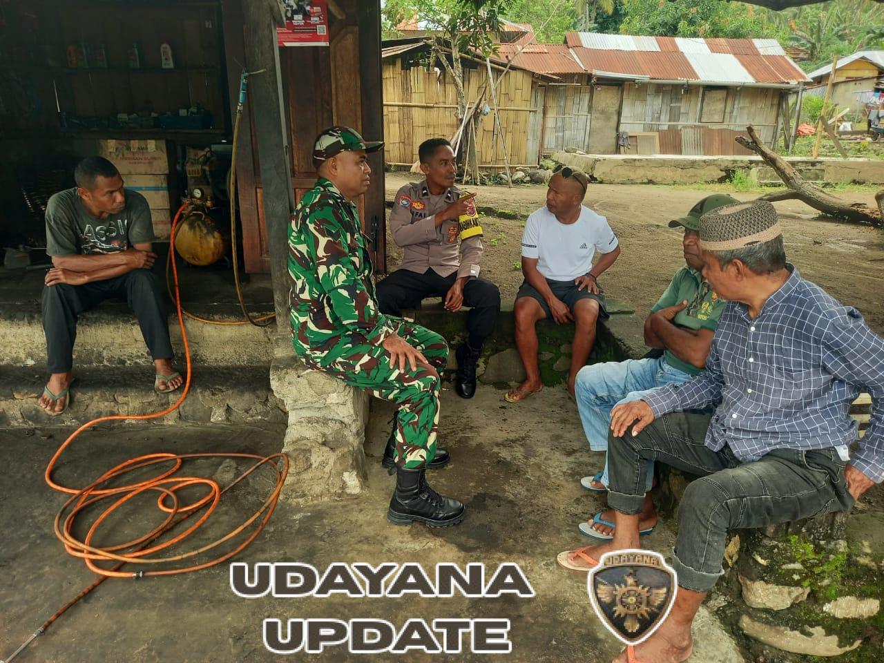 Babinsa dan Bhabinkamtibmas Perkuat Kamtibmas di Ende Utara Lewat Dialog Warga