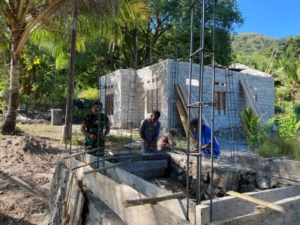 Babinsa Bersama Masyarakat Wujudkan Sarana Air Bersih