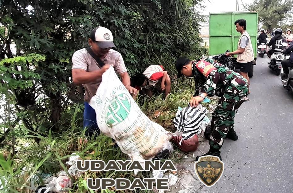 Gotong Royong Bersih-Bersih Babinsa dan Warga Berupaya Ciptakan Lingkungan yang Bersih dan Sehat