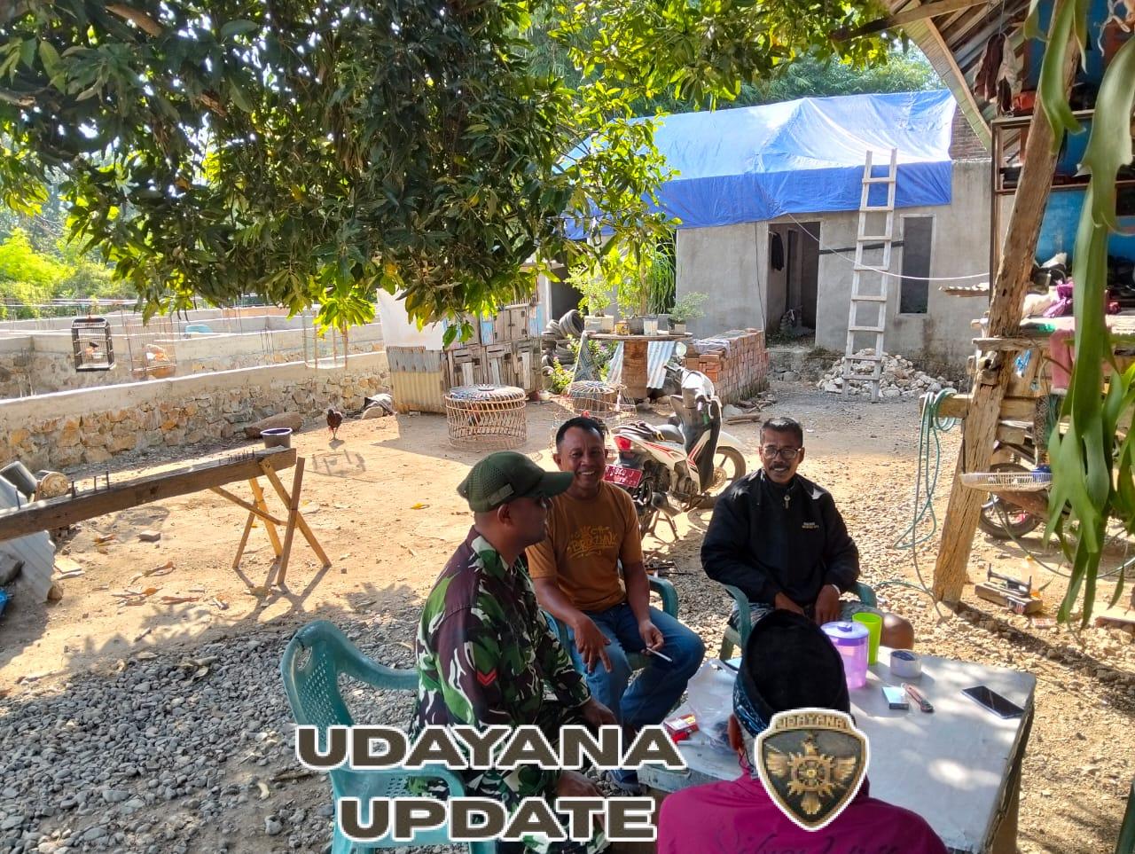 Babinsa Gowa dan Dasan Aktif Jalankan Komsos dan Pemantauan Wilayah