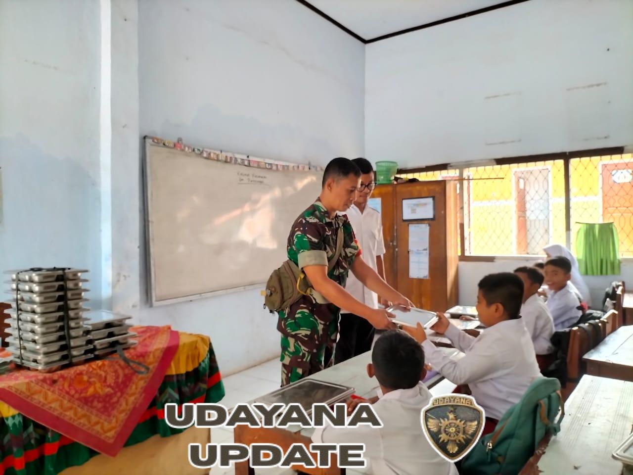 “Babinsa dampingi Program Makan Bergizi Gratis Dukung Gizi Seimbang Anak Sekolah di Kota Bima”