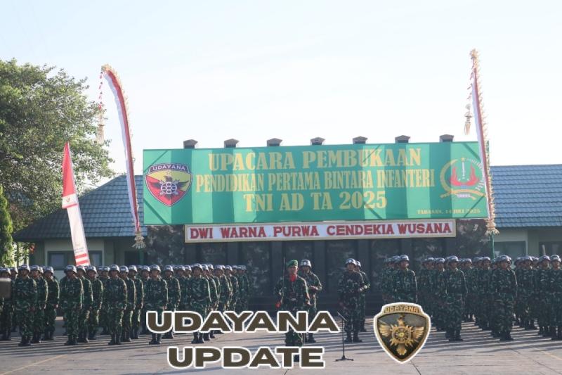 422 Siswa Dikmaba Infanteri TNI AD TA 2025 Resmi Tempuh Pendidikan di Rindam IX/Udayana