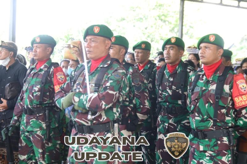 Upacara Perabuan Militer Peltu (Purn) I Wayan Sutha Dipimpin Kasdim Klungkung