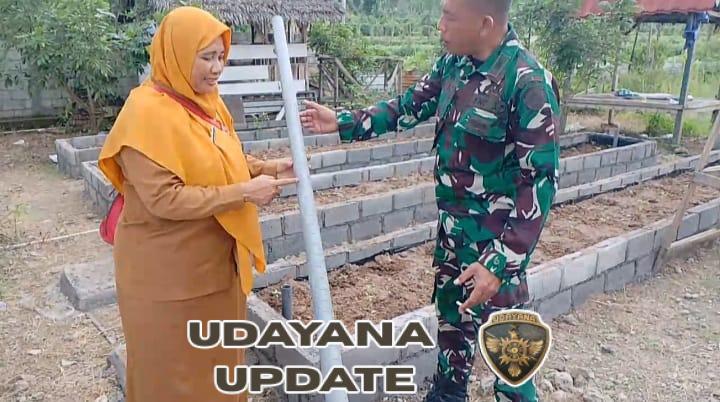 Meningkatkan Hasil Tanaman, Danramil Janapria Sosialisasikan Teknik Bedengan Terbalik