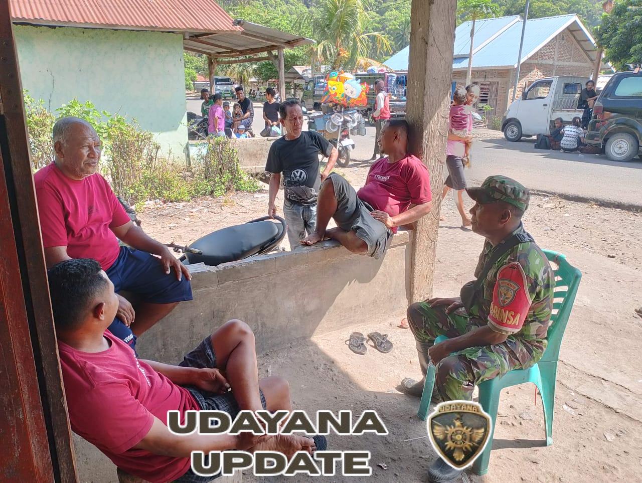 Sertu Denis Fernandes Pantau Keamanan dan Data Wilayah Binaan di Desa Neotonda