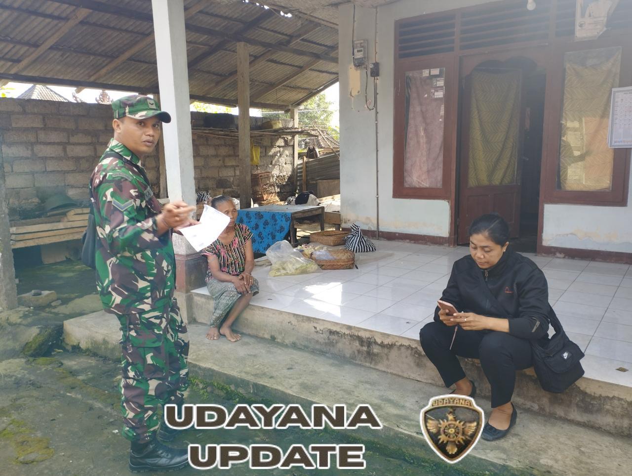 Babinsa Koramil Banjarangkan Dampingi Dinsos Data Warga Kurang Mampu