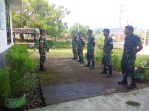 Serka Hapif Pimpin Apel Pagi, Tekankan Disiplin dan Sinergitas kepada Anggota Koramil Jereweh