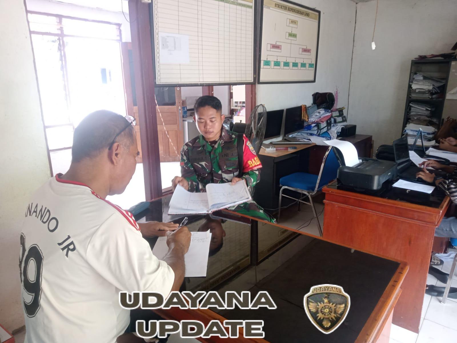 Babinsa Maurole dan Kepala Desa Maurole Bersama Jaga Keamanan dan Ketertiban Wilayah