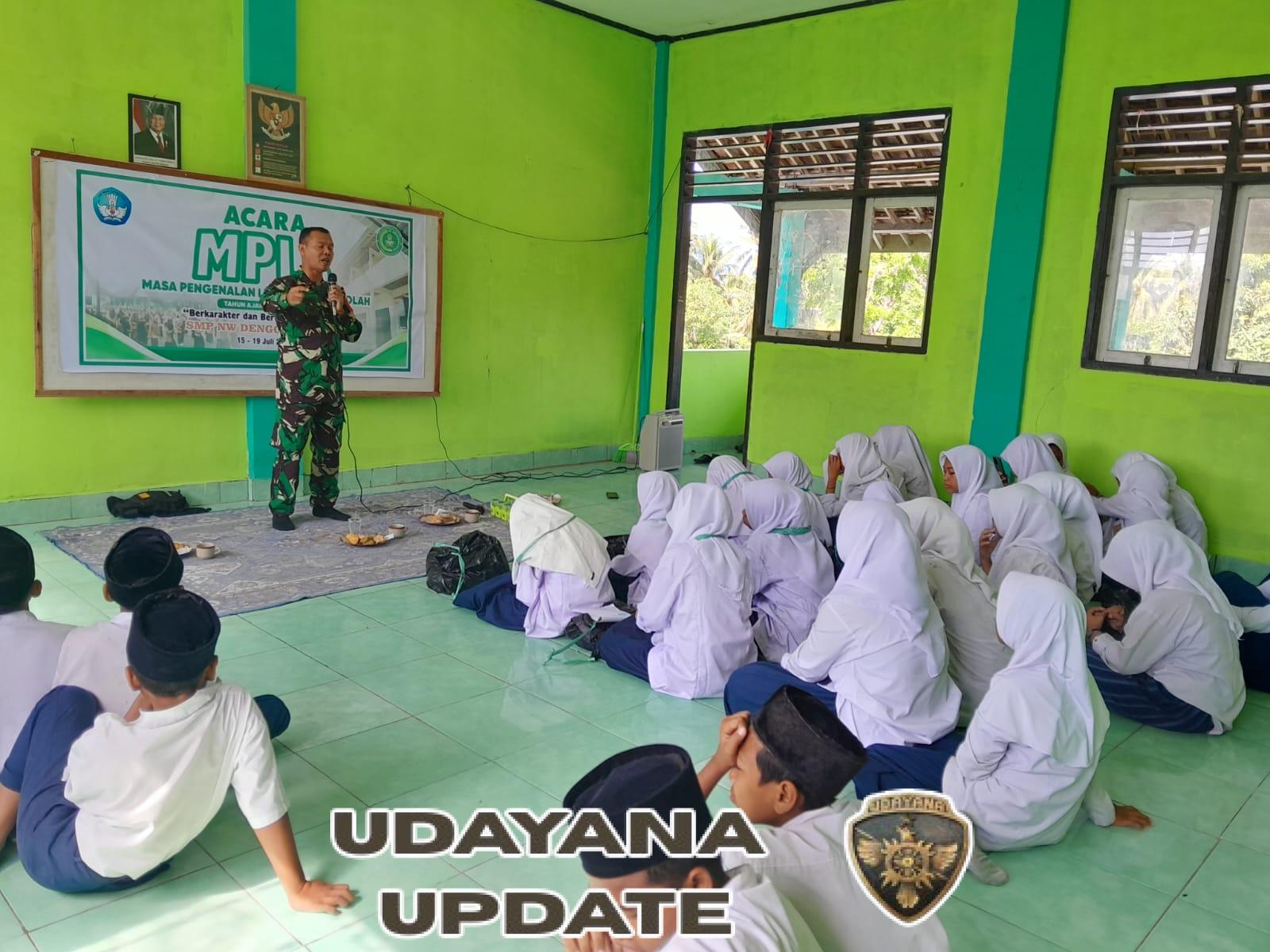 Cegah Perundungan, Babinsa Selong Beri Edukasi Siswa Baru SMP NW Denggen Timur