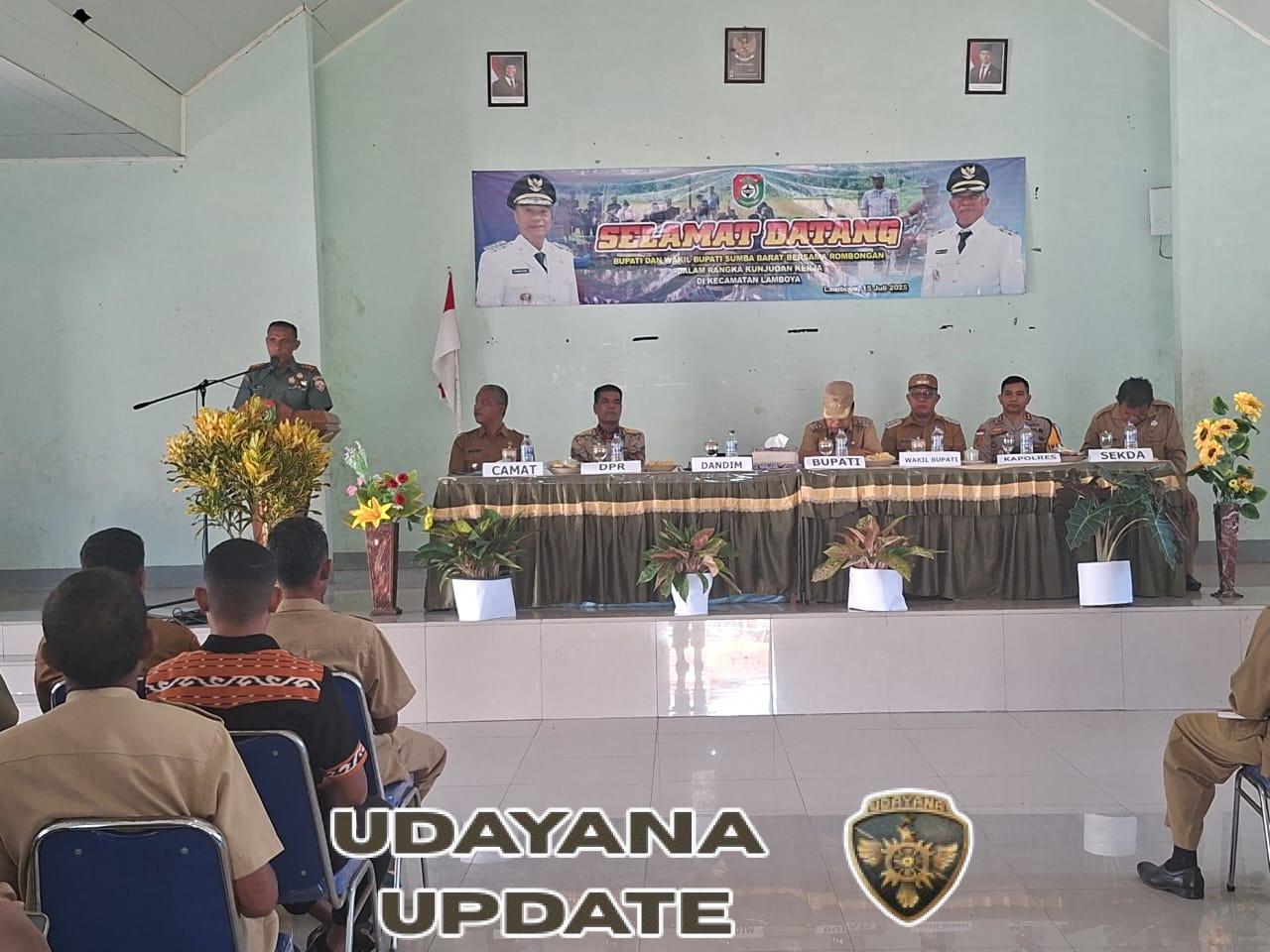 Dandim 1613/Sumba Barat Dampingi Bupati dan Wabup Kunjungan Kerja di Lamboya