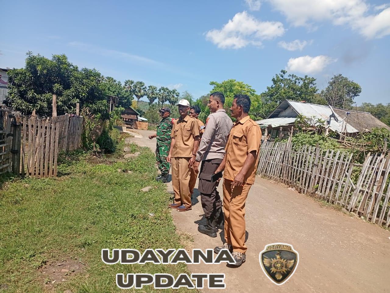 Babinsa Koramil 1614-04 Kilo Tinjau Kesiapan Infrastruktur Desa Sambut HUT RI