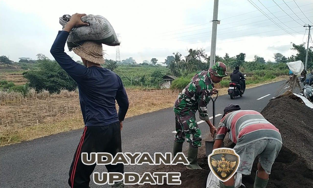 Karya Bakti TNI Satkowil Kodim 1610/Klungkung Bangun Gotong Royong