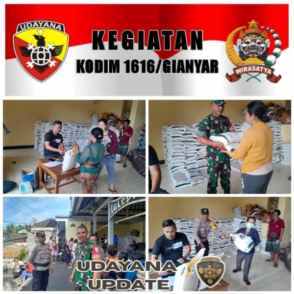 Babinsa Ramil 1616-06/Tegallalang Jamin Kelancaran Distribusi Beras ke 676 KK di Sebatu