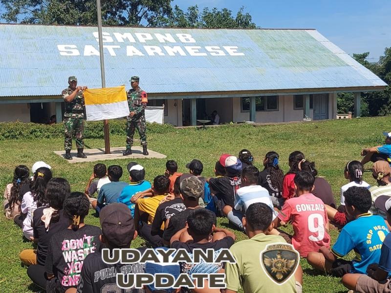 Wujud Kepedulian TNI terhadap Generasi Muda, Koramil Satar Mese Isi MPLS Siswa SMP