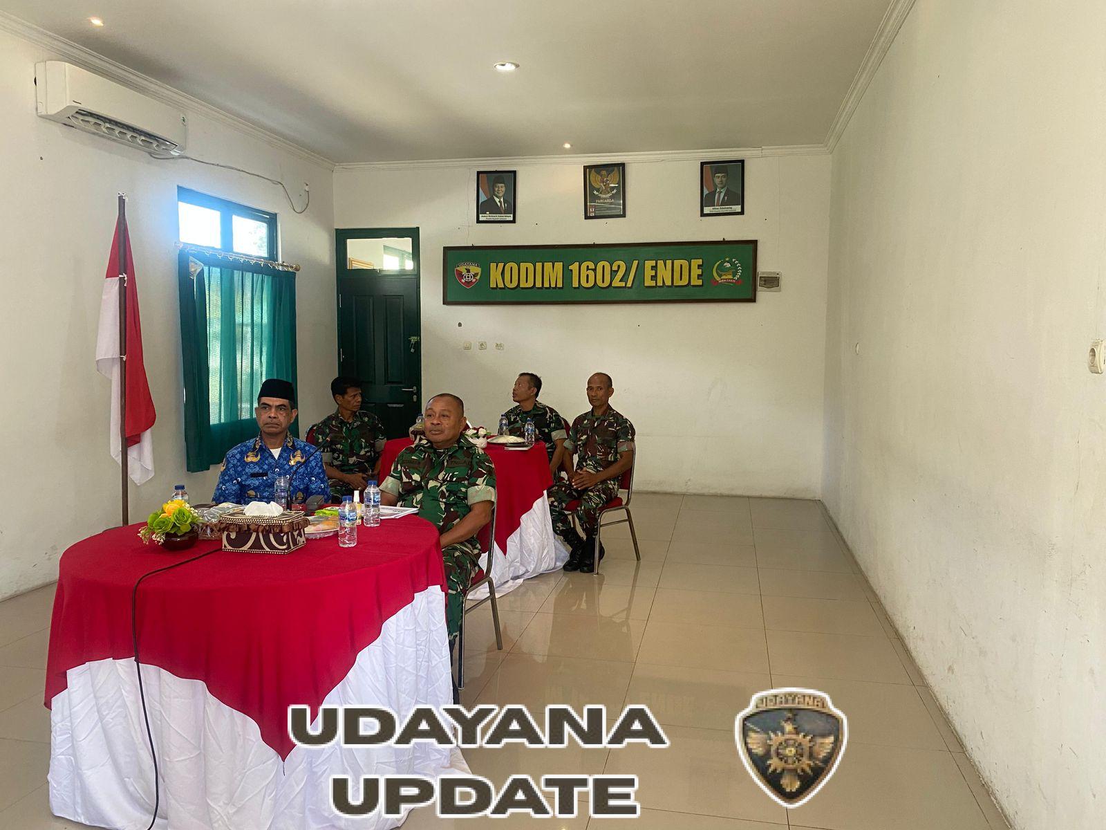 Pangdam IX/Udayana Pimpin Vicon Bahas Pembangunan Batalyon Baru di NTT Kodim 1602/Ende Ikut Serta dalam Rangkaian Gelar Satuan Wilayah
