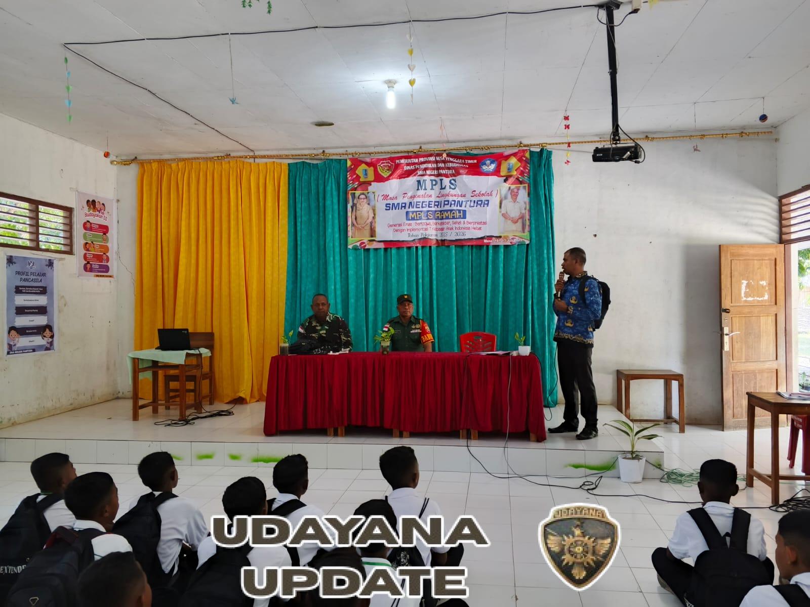 Siswa Baru SMAN Pantura Mena Dapat Pembekalan Wawasan Kebangsaan dari Babinsa Koramil 1618-06/Bian