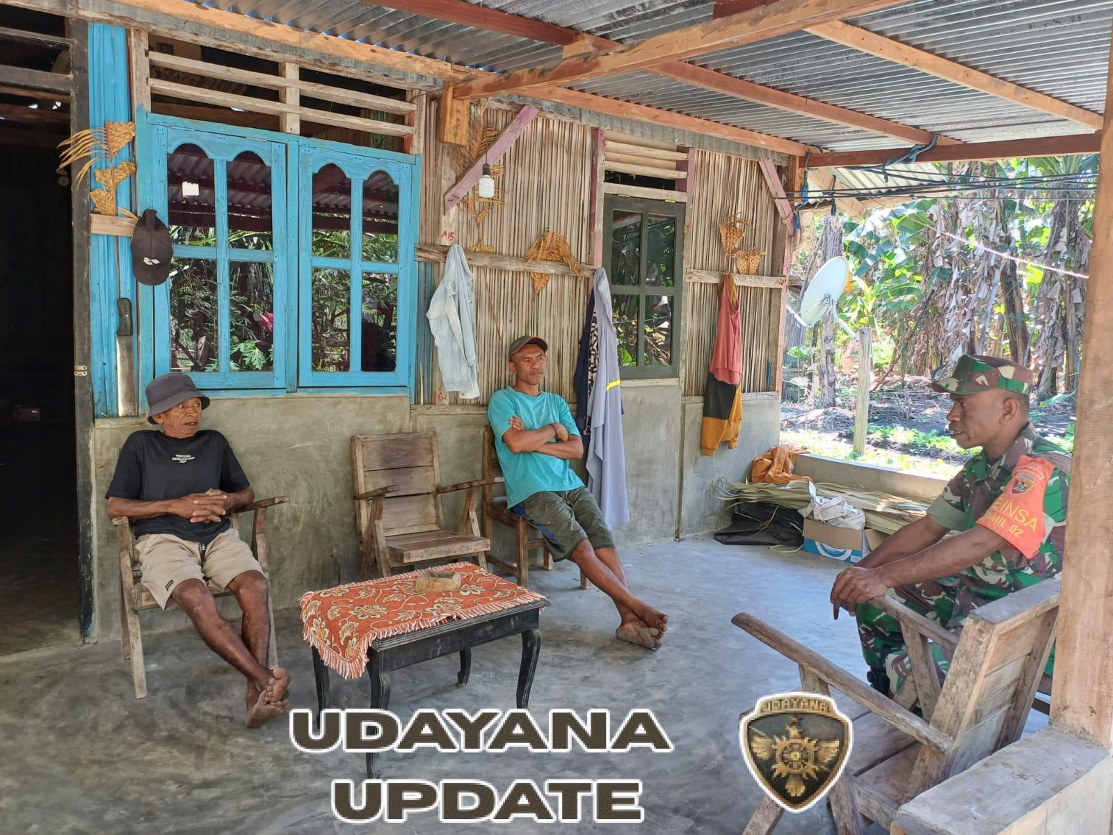 Babinsa Koramil 1618-02/Miobar Lakukan Monitoring Wilayah dan Anjangsana di Desa Binaan