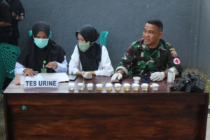 Kodim 1608/Bima Gelar Sosialisasi P4GN dan Tes Urine, Seluruh Sampel Negatif Narkoba