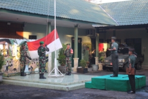 Kodim 1619/Tabanan Gelar Upacara Bendera 17an dan Penerimaan Warga Baru